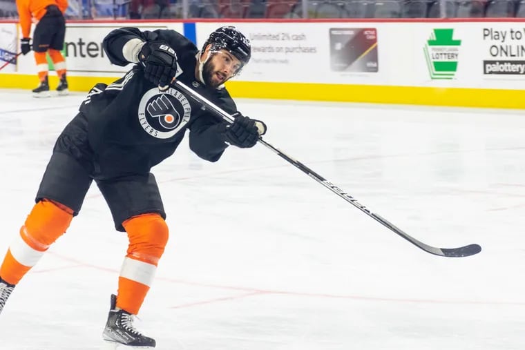 Flyers forward Derick Brassard, who has missed more than 20 games this season with a hip injury, participated in Friday's practice with the team in a limited capacity.