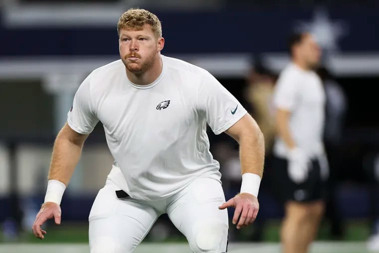 Right guard Cam Jurgens will be available to play for the first time since Week 14 against the Dallas Cowboys.