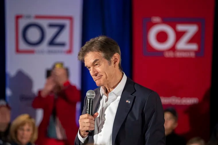 Mehmet Oz, the Pennsylvania Republican Senate candidate widely known as "Dr. Oz," campaigns at the Elk’s Lodge in Carlisle last month.