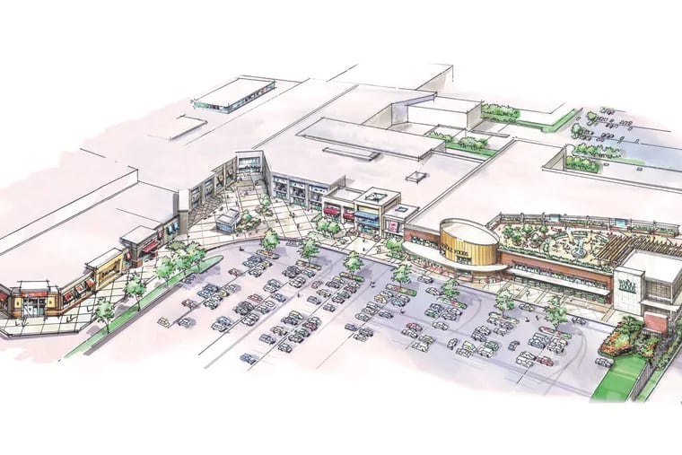 A conceptual rendering of what PREIT wants to do with the Macy's space at Plymouth Meeting Mall.