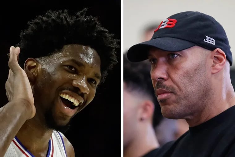 Joel Embiid said he didn’t feel too badly about sharing a profane video directed at LaVar Ball.