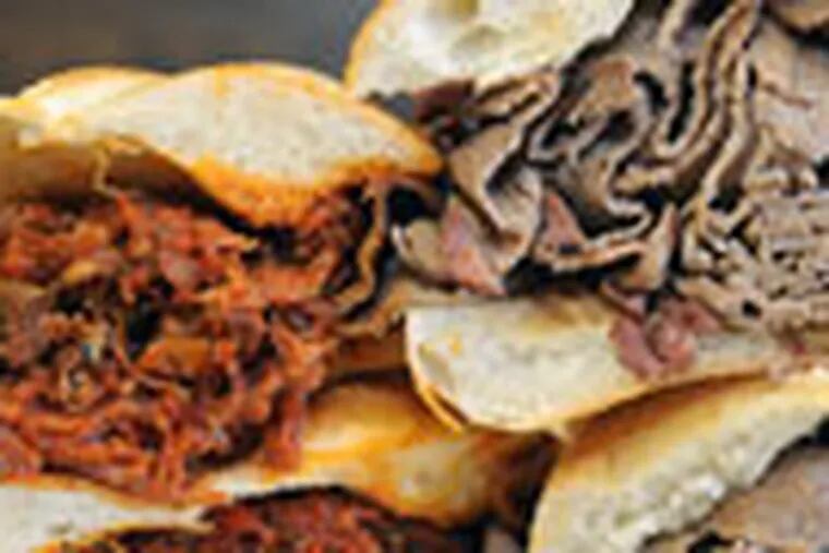 Sloppy Phil and western beef sandwiches from Phamous Phil's.