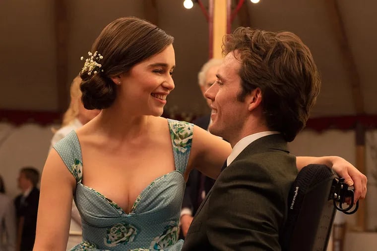 Emilia Clarke plays caretaker to Sam Claflin's quadriplegic in &quot;Me Before You,&quot; which milks the pathos - and the comedy, too.