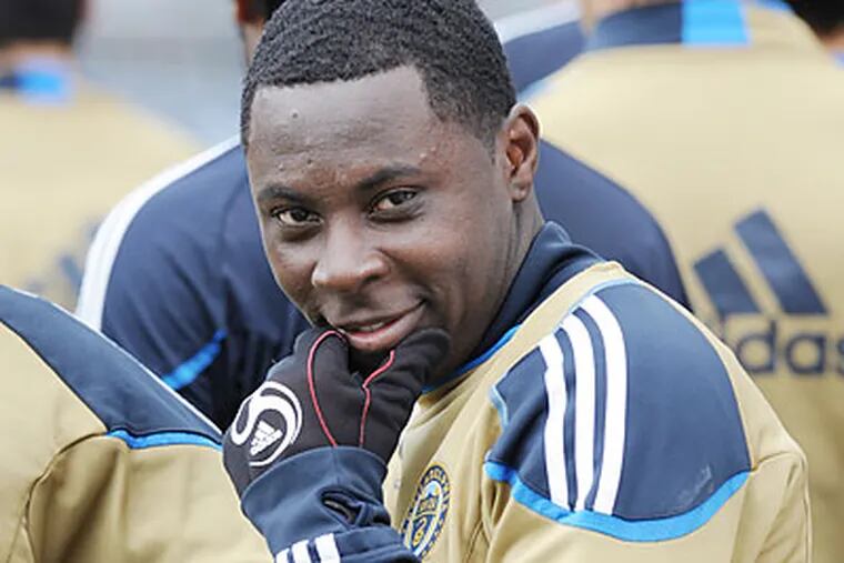Freddy Adu's ability to break down defenders is among the best on the Union roster. (Sarah J. Glover/Staff Photographer)