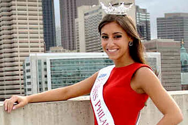 Andrea Helfrich, 21, will compete for Miss Pennsylvania title. (Caroline Morris / Staff)