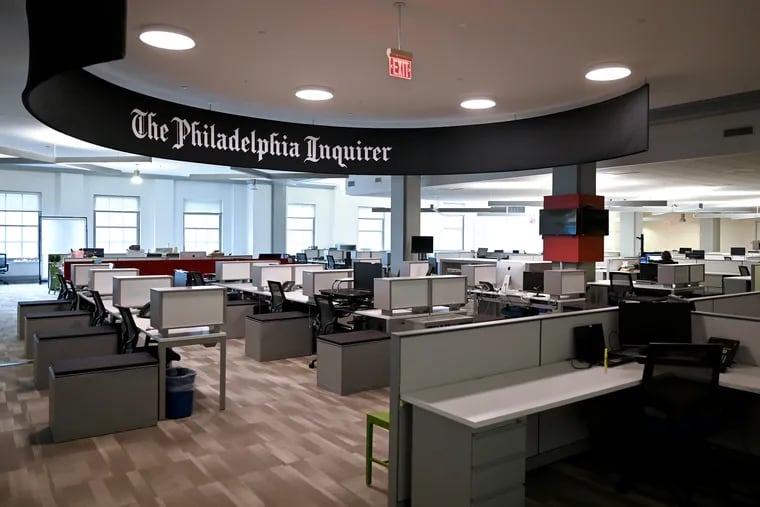 The Inquirer newsroom, shown in October 2021.