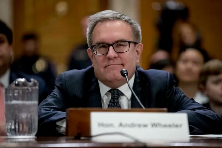 Andrew Wheeler arrives to testify at a Senate Environment and Public Works Committee hearing to be the administrator of the Environmental Protection Agency, on Capitol Hill in Washington, Wednesday, Jan. 16, 2019. (AP Photo/Andrew Harnik)