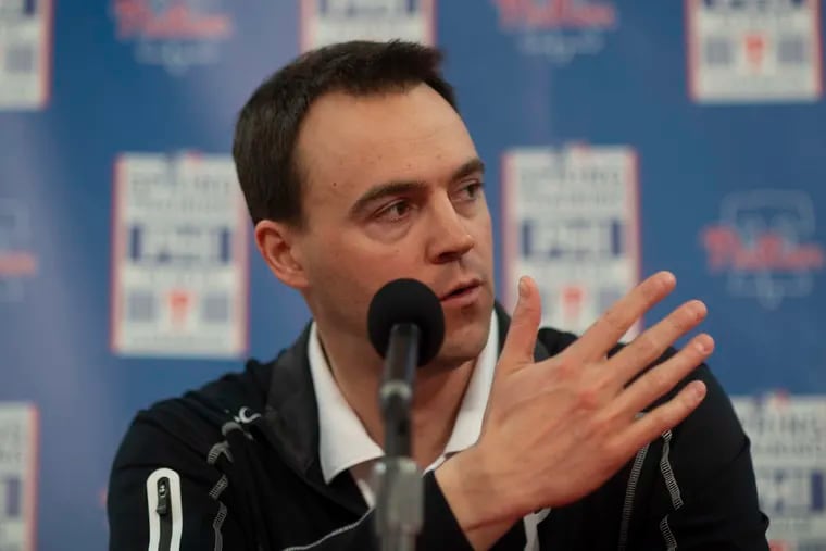 Like so many others, Phillies GM Matt Klentak is working from home these days.