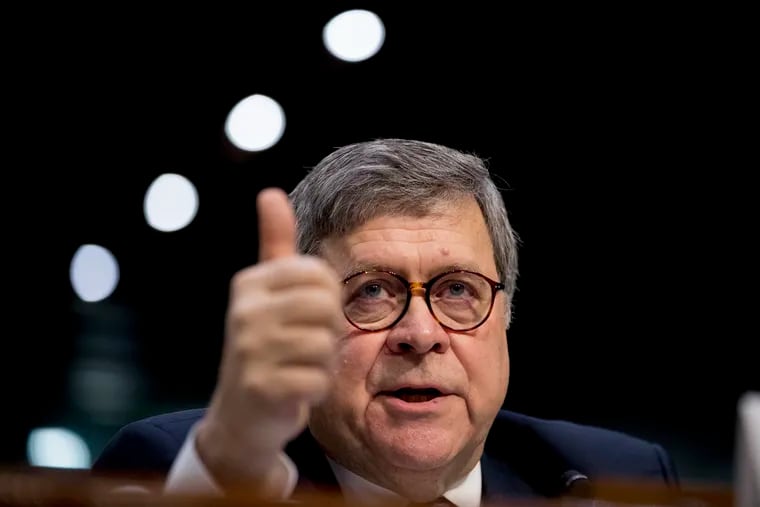 FILE - William Barr has been attorney general for just one week but is on the cusp of staring down what will almost certainly be the most consequential decision of his long career: how much of the special counsel’s findings to make public. (AP Photo/Andrew Harnik, File)