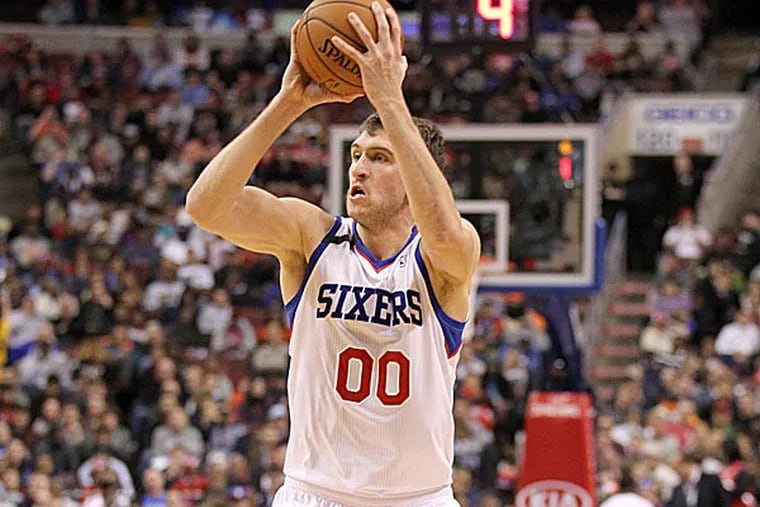 The 76ers' Spencer Hawes. (Yong Kim/Staff Photographer)