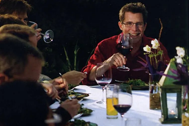 Chef and Mexican food enthusiast Rick Bayless, in an image illustrating "A Perfect Fall Party: Classic Mexican Mole Fiesta for 24," from his newest cookbook.