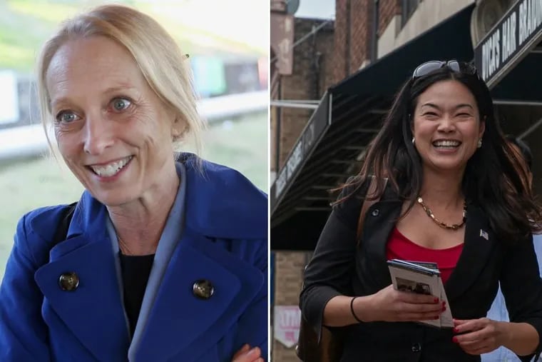 Democrat Mary Gay Scanlon and Republican Pearl Kim are vying for Pennsylvania's Fifth Congressional District.