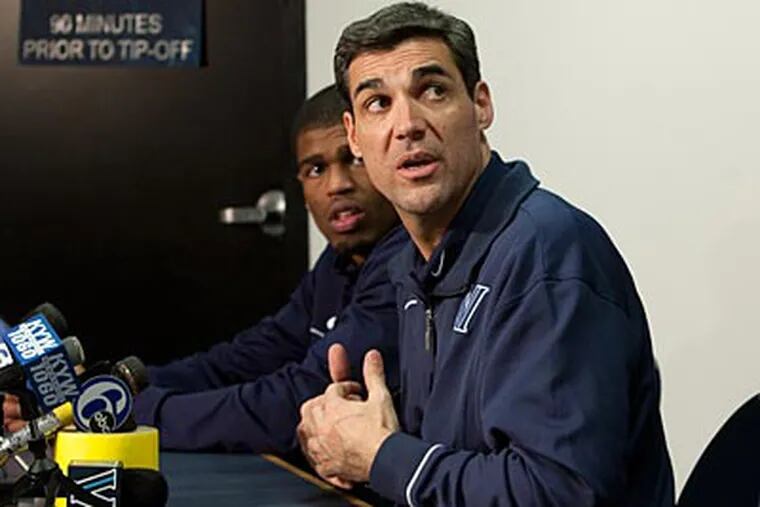 Jay Wright's Wildcats were eliminated from the NCAA Tournament in the second round. (Ed Hille/Staff Photographer)
