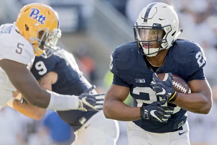 Penn State running back Saquon Barkley has caught 11 passes for 241 yards and a pair of scores.