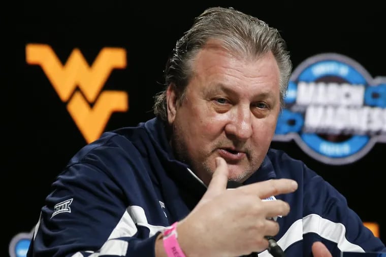 West Virginia Head Coach Bob Huggins answers questions during a media availability on Thursday, March 22, 2018 at TD Garden in Boston. West Virginia plays Villanova in the East Regional round of 16, tomorrow night.