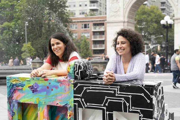 Abbi Jacobson (left) and Ilana Glazer in a scene from the fifth and final season of Comedy Central's "Broad City," which premieres on Thursday, Jan. 24.