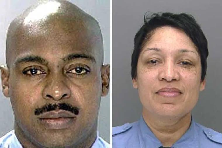 Former Philadelphia police officer Gary Cottrell (left) and active officer Cheryl Stephens have been charged in connection with a loan-sharking scheme.