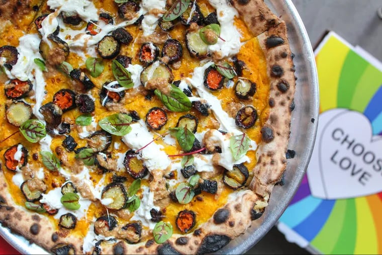 Pizzeria Vetri and street artist Amberella have teamed up to create a special edition Pride pie in celebration of LGBT Pride Month. One dollar from every pie, available June 7-14, will be donated to Philly Pride Presents. 