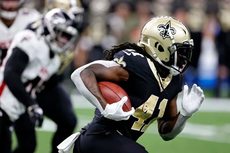 The Saints won't have star running back Alvin Kamara against the Eagles this Sunday.