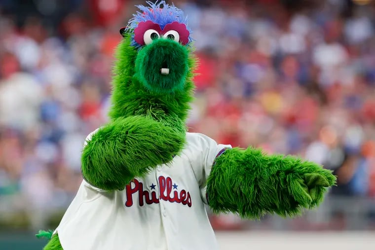 The Phillie Phanatic during a Phillies game against the New York Mets on Saturday, Aug. 31, 2019.