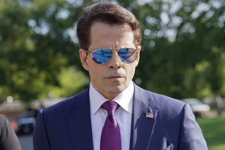Former White House communications director Anthony Scaramucci in better times outside the White House.