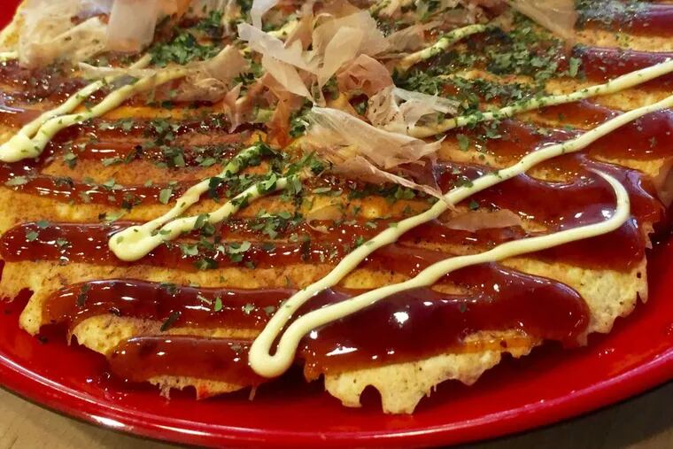Okonomiyaki Japanese pancake from Maido! in Ardmore.