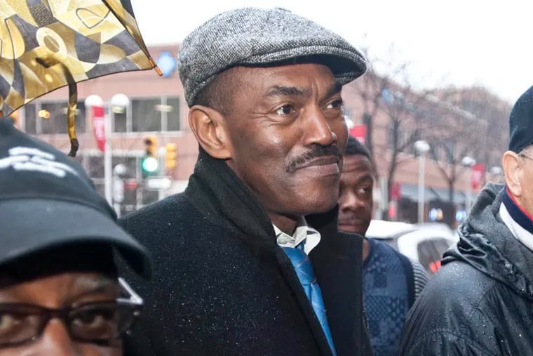 Rodney Muhammad in a December 2014 file photo upon learning he will become president of the Philadelphia chapter of the NAACP.