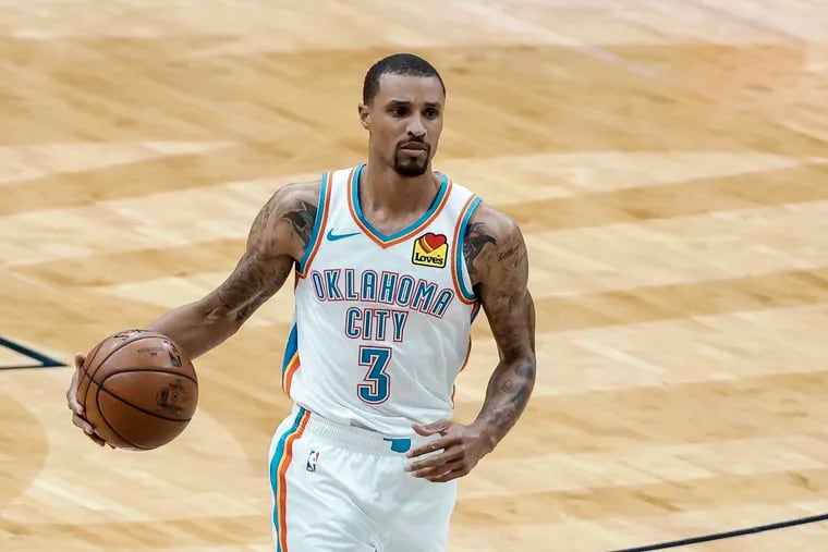 The Sixers are the eighth team George Hill has played for in his 13 NBA seasons. He was drafted by San Antonio in 2008.