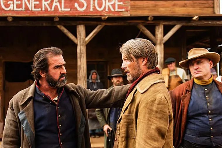 The revenge Western &quot;The Salvation&quot; stars Eric Cantona (left) and Mads Mikkelsen, seeking to avenge the deaths of his wife and son.