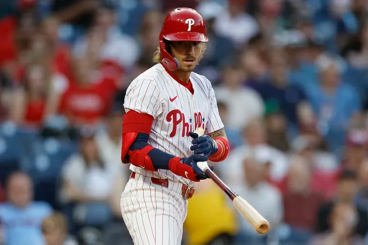 Phillies second baseman Bryson Stott has struggled to get into an offensive rhythm to start the season.