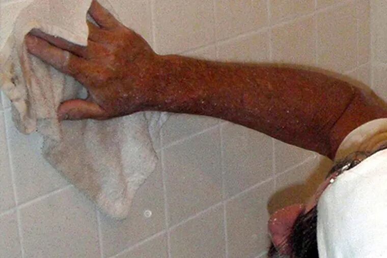 Never paint tile that is subject to high levels of moisture, especially in the shower. ALAN J. HEAVENS
