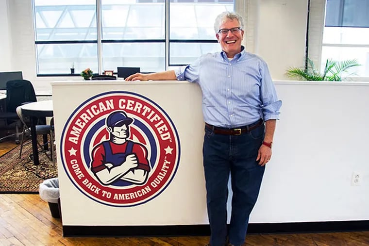 Marvin Weinberger, a serial entrepreneur, is about to launch the online retailer "americancertified.com." The website aims to increase consumer awareness about American-made products while encouraging a resurgence in American manufacturing. (RACHEL WISNIEWSKI / Staff Photographer)