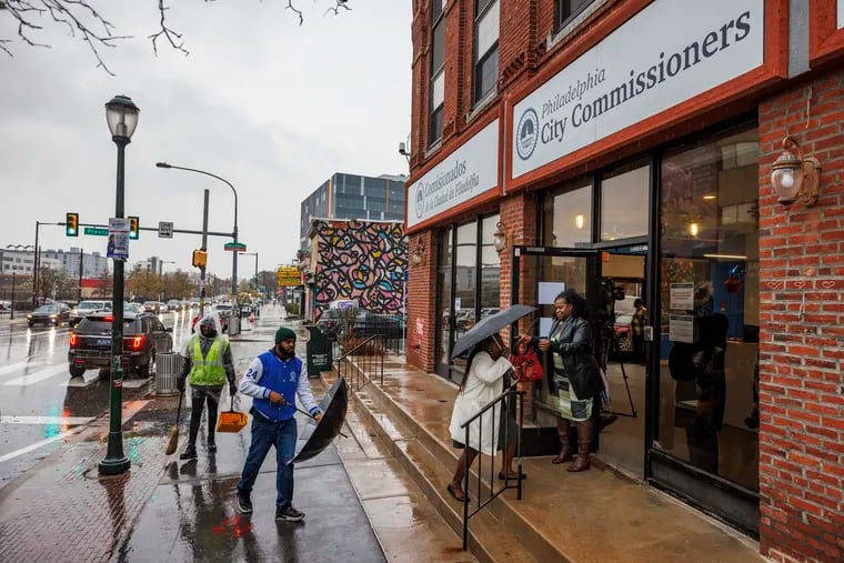 Mayor Cherelle Parker and the City Commissioners opened the first of ten satellite election offices across Philadelphia at 4029 Market St. in West Philadelphia on Tuesday, April 2, 2024.