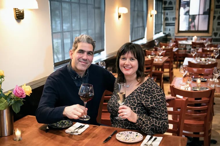 Fair organizer Bridget Foy and husband Paul Rodriguez at Cry Baby Pasta in January 2019.
