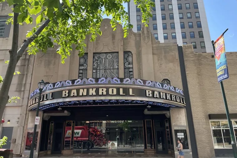 Bankroll at 1910 Chestnut St. in April, shortly after its opening. The sports bar's operators recreated the original marquee of the Boyd Theater, the previous occupant.