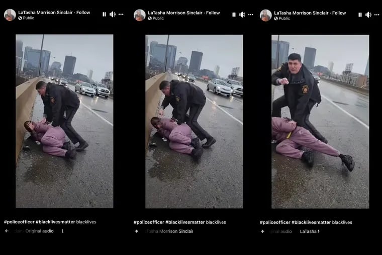 A video, posted to social media on Saturday, shows a Pennsylvania State Police trooper detaining the city's executive director of the Office of LGBT Affairs, Celena Morrison, and a person (on the ground) whom Morrison refers to in the clip as her husband. Philadelphia Mayor Cherelle L. Parker called the clip "very concerning" in a post on X, the platform formerly known as Twitter.