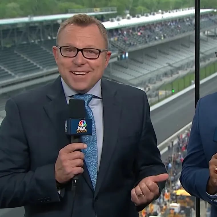 NBC will broadcast the Indianapolis 500 for the sixth time, with Leigh Diffey (left) doing play-by-play and Mike Tirico anchoring the pre-race coverage.