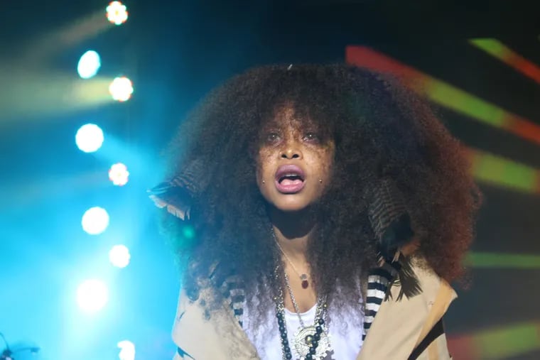Erykah Badu performs during the Roots Picnic at the Penn's Landing
Festival Pier in Philadelphia on Saturday, May 30, 2015.