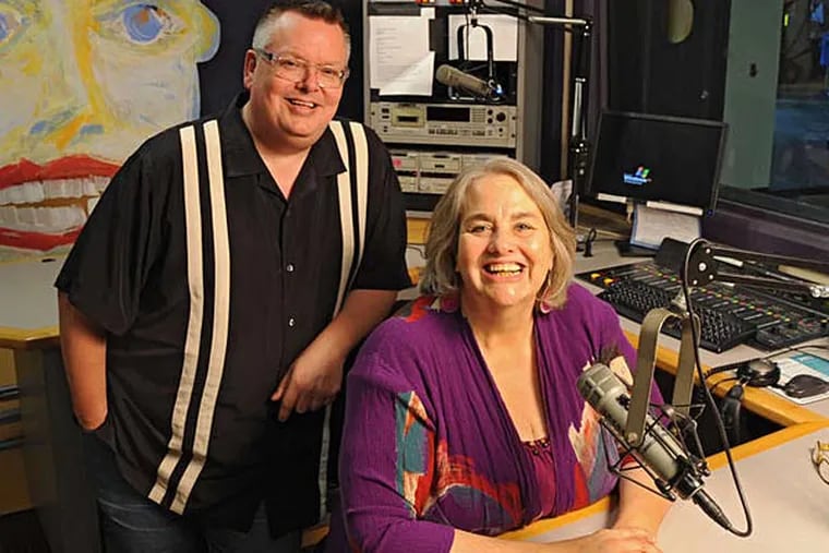 Host Kathy O'Connell, producer Robert Drake of WXPN's "Kids Corner" are driving the weekend showcase. (Staff Photographer/Clem Murray)
