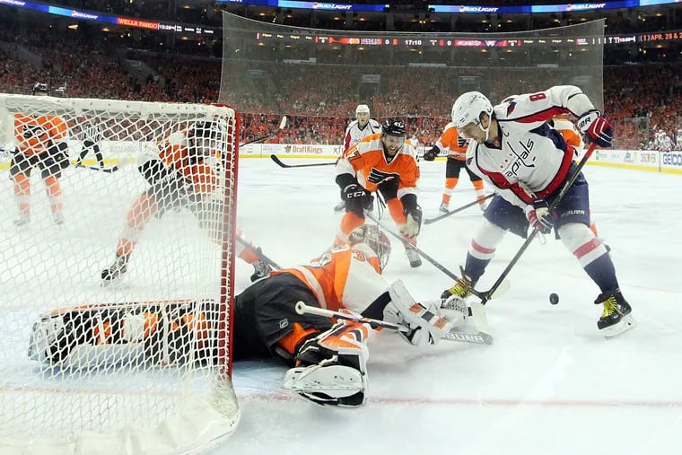 Michal Neuvirth never allowed a goal to Alexander Ovechkin at the Wells Fargo Center, but 10 other Flyers goalies have.