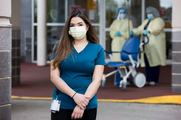 Louise Rogenski, a CT Scan Technician, outside of the emergency room at Jeanes Campus-Temple University Hospital. The Supreme Court is poised to rule on whether President Trump has the authority to end DACA, the program that allows Rogenski and others to live and work in the U.S.