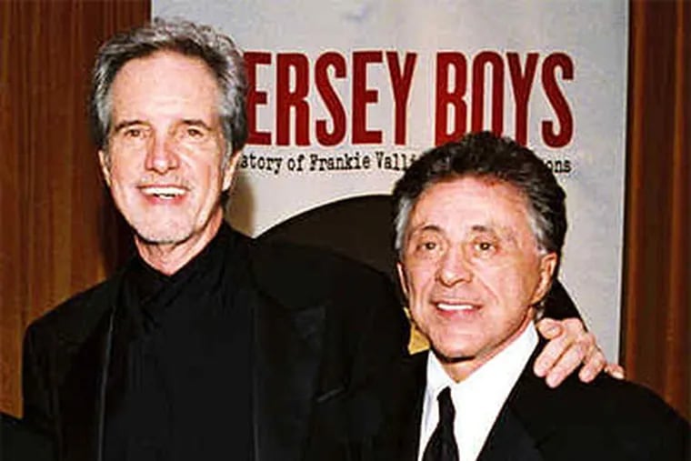 Frankie Valli (right) and Bob Gaudio, two of the original Four Seasons. Asked about "Jersey Boys," which Gaudio conceived, Valli says: "How could I be jealous of my own success?"