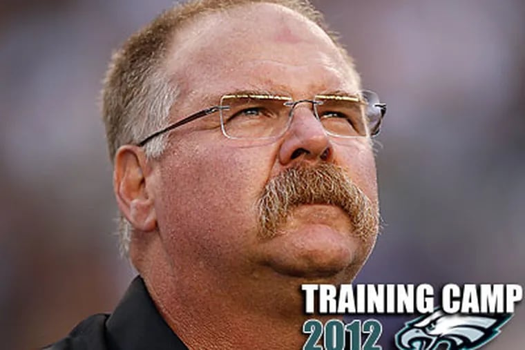 Andy Reid finds comfort in a football team that seems much more predictable than it was a year ago. (David Maialetti/Staff file photo)