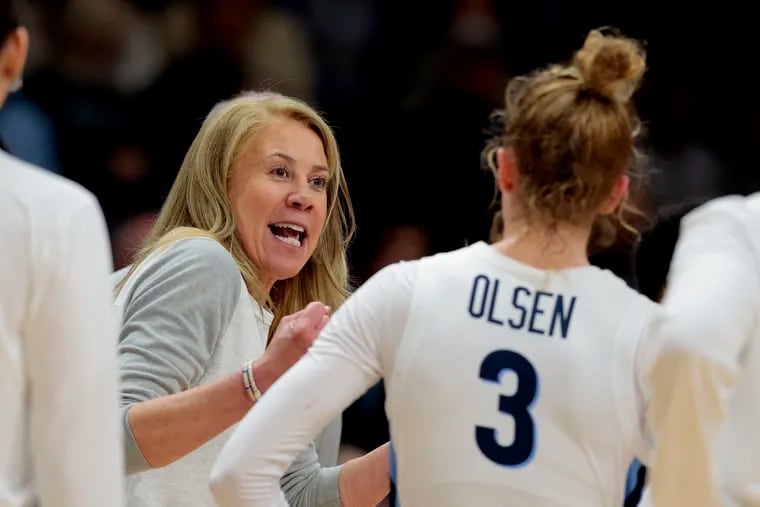 Villanova coach Denise Dillon and star player Lucy Olsen are headed to the WBIT championship.