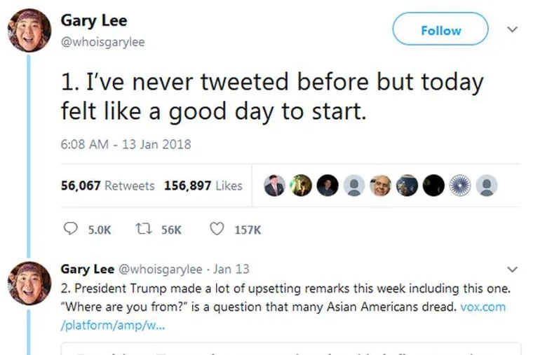 Viral tweet sent by former White House staffer Gary Lee.