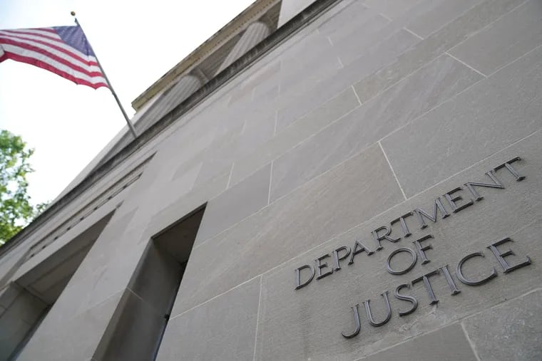 A photo taken in May 2019 shows the U.S. Department of Justice headquarters building in Washington.