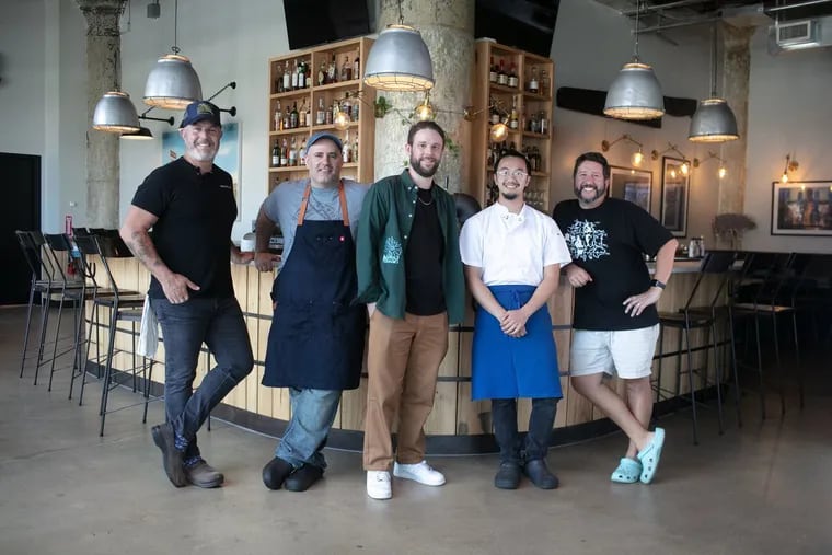 The Lucky Well owner Chad Rosenthal (far left) with the initial chefs from The Lucky Well Incubator (from left): Scott Sumsky, Rob Miskell, Jacob Trinh, and Marcos Espinoza.
