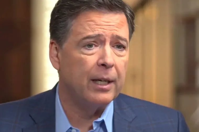 Former FBI directorJames Comey speaks to ABC’s George Stephanopoulos during an interview on “20/20” Sunday evening.