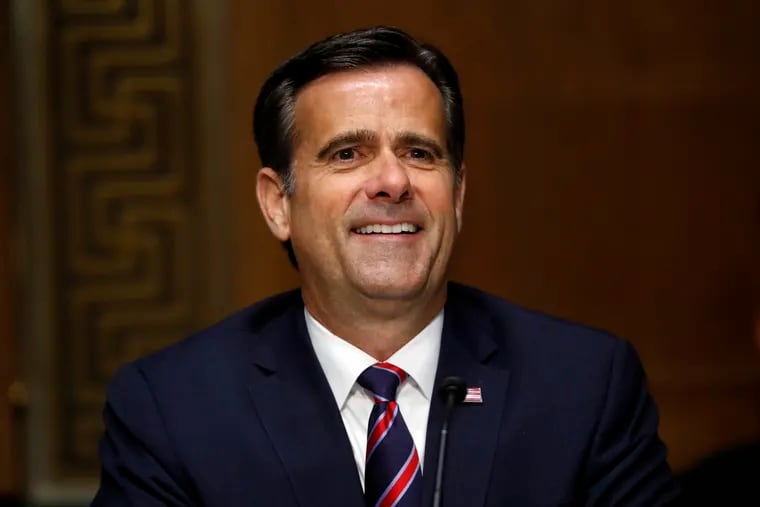 Then-Rep. John Ratcliffe, R-Texas, and now Director of National Intelligence testifies before the Senate Intelligence Committee on Capitol Hill in Washington.