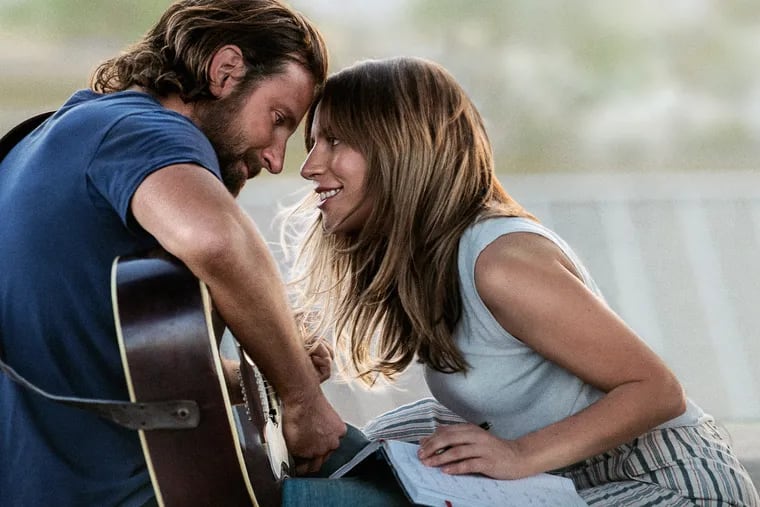 (L-R) BRADLEY COOPER as Jack and LADY GAGA as Ally in the drama 'A Star is Born.'